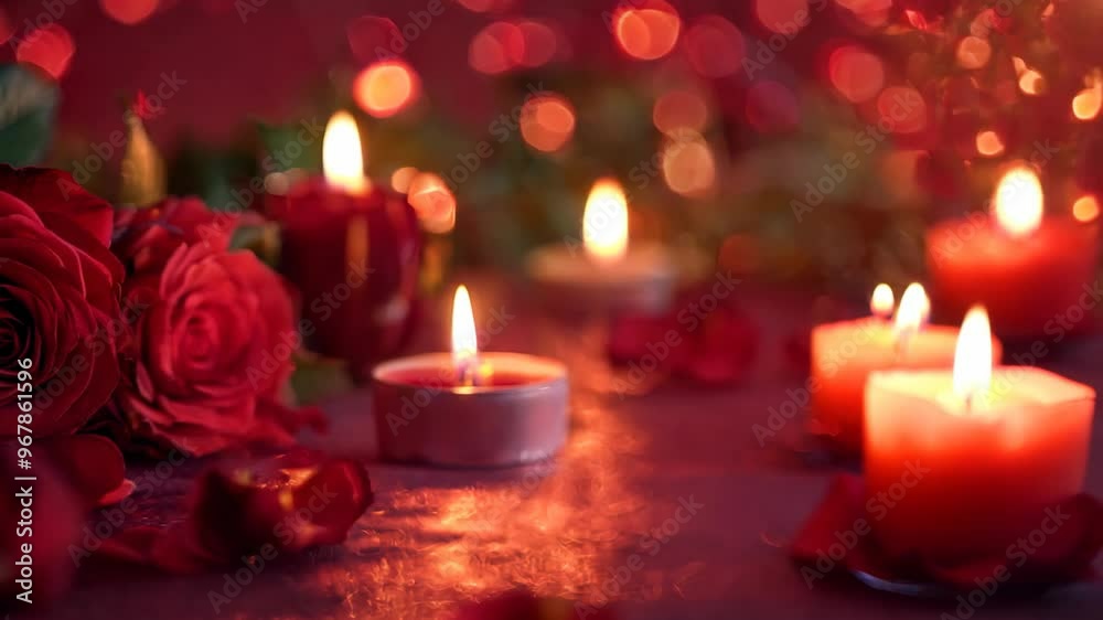 red rose with red candle romantic vibes red rose with red candle romantic vibes