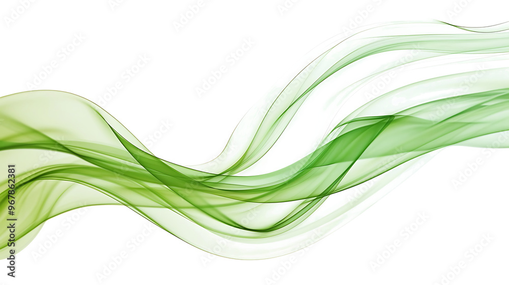 abstract green curve isolated on white abstract green curve isolated on white