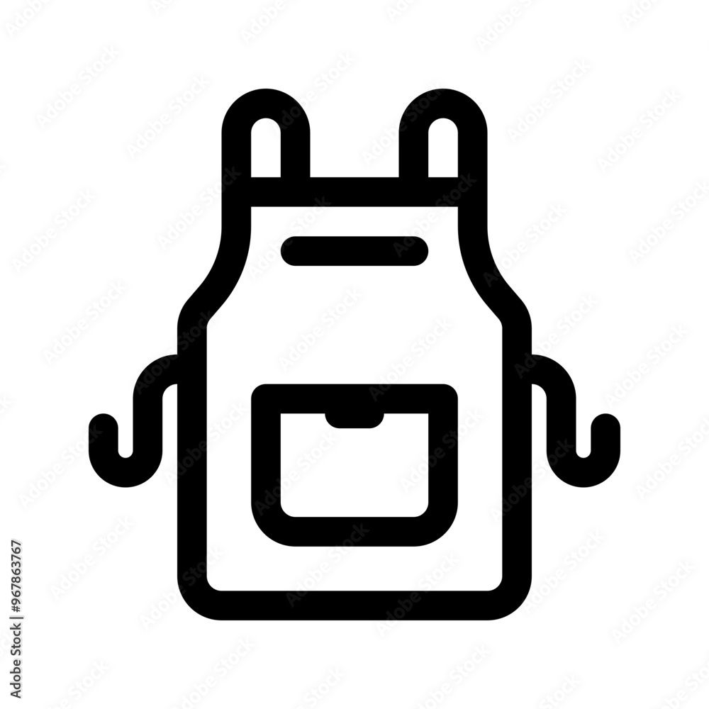 Apron Line Icon. Single icon, line vector icon Apron Line Icon. Single icon, line vector icon