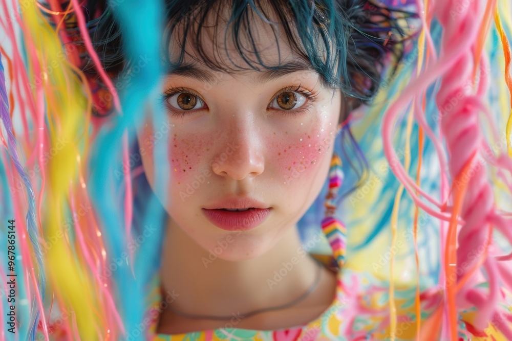 Weavers of vibrant threads creating a tapestry of colorful destiny in a whimsical setting Weavers of vibrant threads creating a tapestry of colorful destiny in a whimsical setting