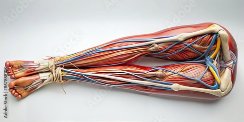 Leg Dissection Diagram for Medical Practitioners photo