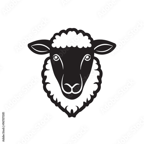 Sheep in cartoon, doodle style . Image for t-shirt, web, mobile apps and ui. Isolated 2d vector illustration in logo, icon, sketch style, Eps 10, black and white. AI Generative