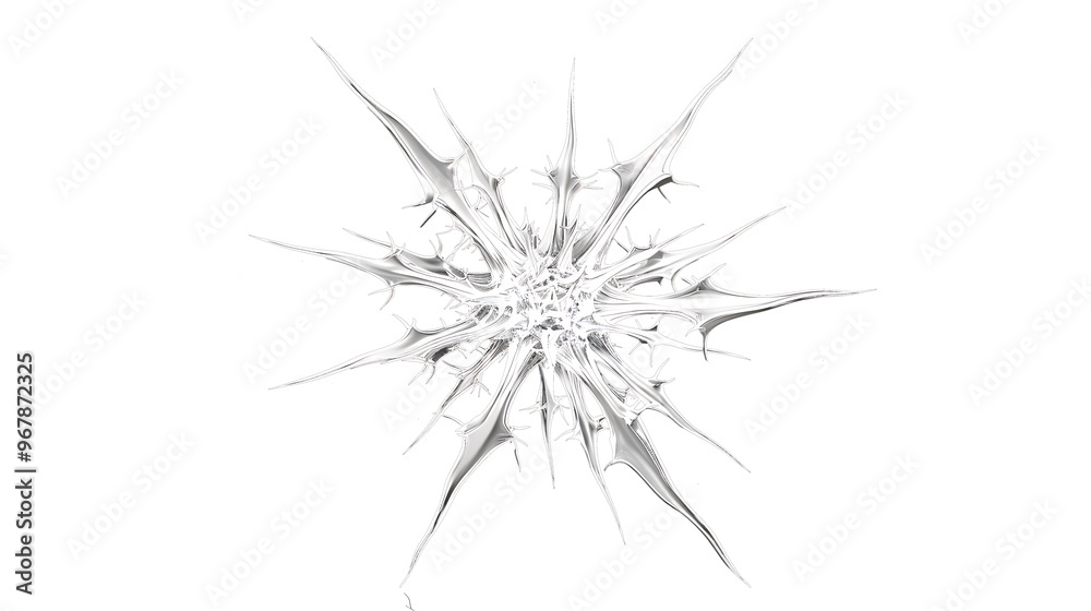 white star spikes overlay isolated on black