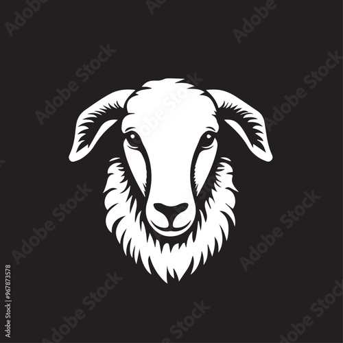Sheep in cartoon, doodle style . Image for t-shirt, web, mobile apps and ui. Isolated 2d vector illustration in logo, icon, sketch style, Eps 10, black and white. AI Generative