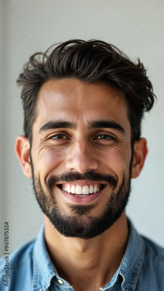 Obraz premium young pakistani arab men smiling handsome portrait photo vertical