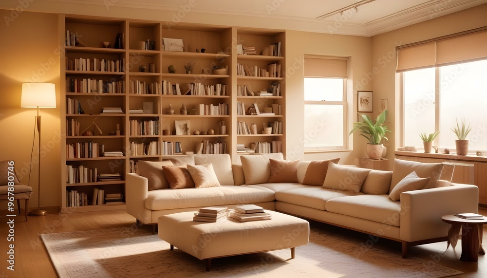Photo interior modern design room 3d illustration; Photo interior modern design room 3d illustration;