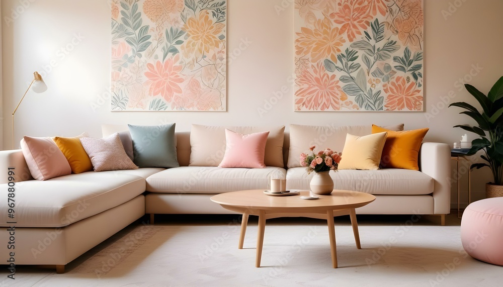 Photo interior modern design room 3d illustration; Photo interior modern design room 3d illustration;