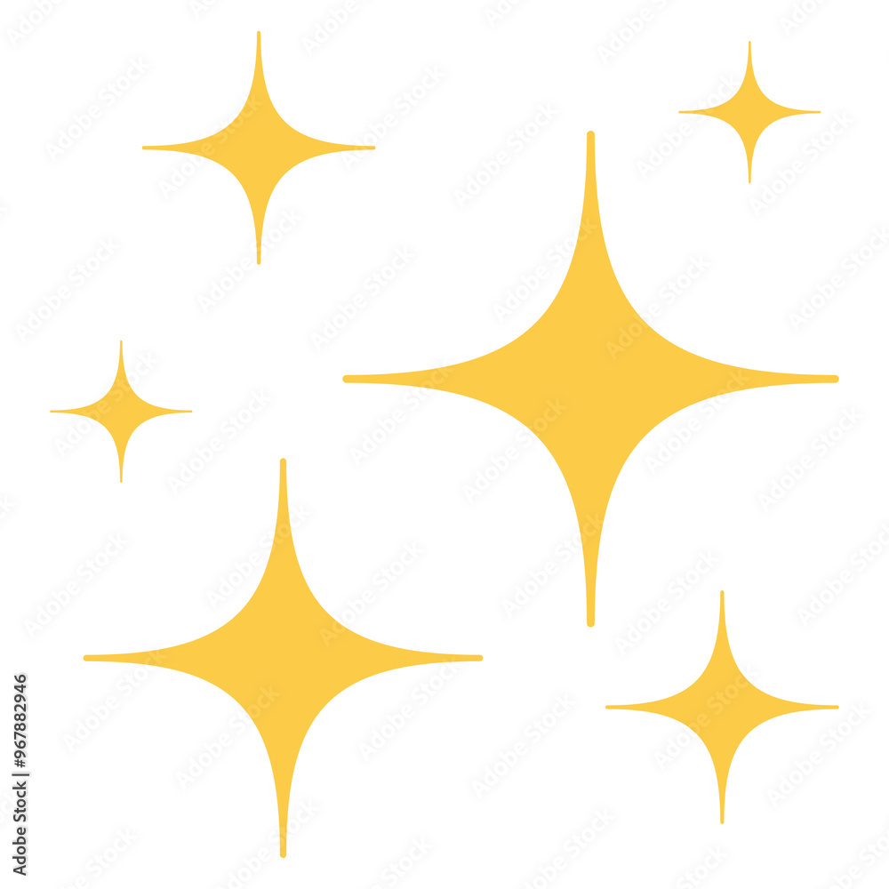 Yellow sparkle png sticker, cute effect in flat design, transparent background Yellow sparkle png sticker, cute effect in flat design, transparent background