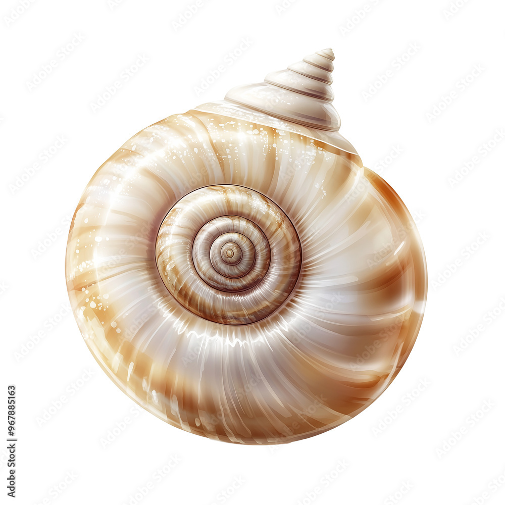 Pearl snail seashell isolated on transparent or white background Pearl snail seashell isolated on transparent or white background