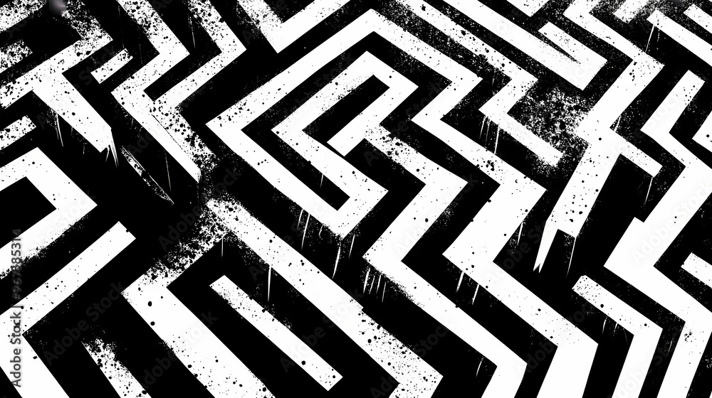 Infinite labyrinth. Maze. Illustration Infinite labyrinth. Maze. Illustration
