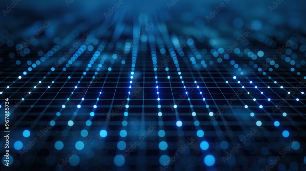 Digital Blue Grid Background Digital Blue Grid Background