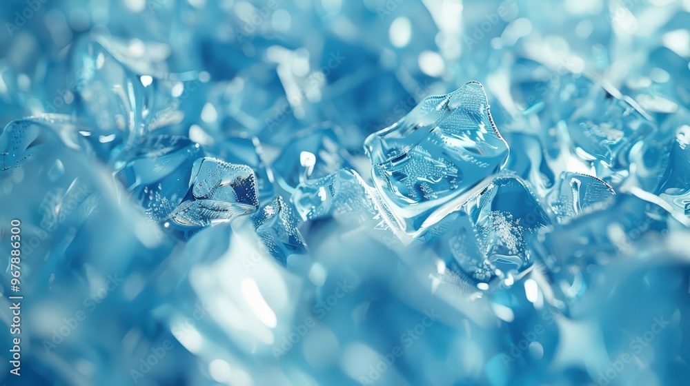 A close up of blue ice cubes A close up of blue ice cubes