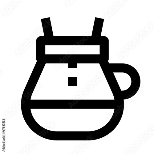 Coffee Dripper Simple Line Icon. Single icon, line vector icon