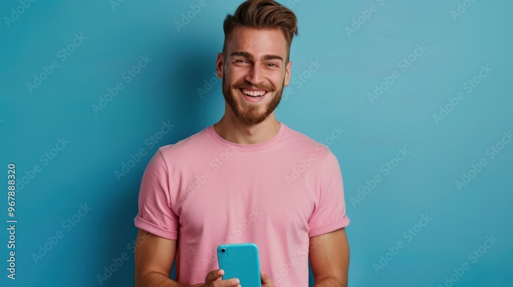 The Smiling Man with Phone The Smiling Man with Phone