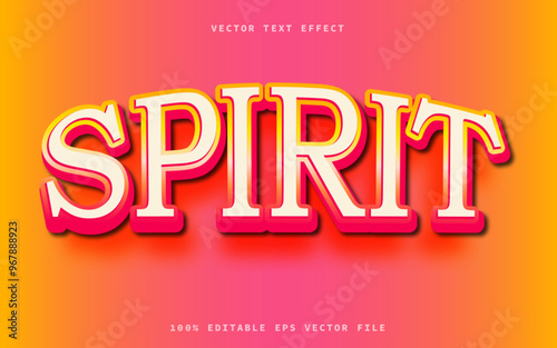 spirit bold text effect editable modern lettering typography font style