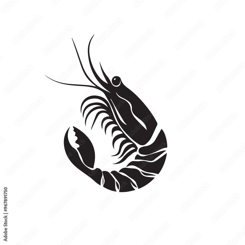 Shrimp in cartoon, doodle style . Image for t-shirt, web, mobile apps and ui. Isolated 2d vector illustration in logo, icon, sketch style, Eps 10, black and white. AI Generative Shrimp in cartoon, doodle style . Image for t-shirt, web, mobile apps and ui. Isolated 2d vector illustration in logo, icon, sketch style, Eps 10, black and white. AI Generative