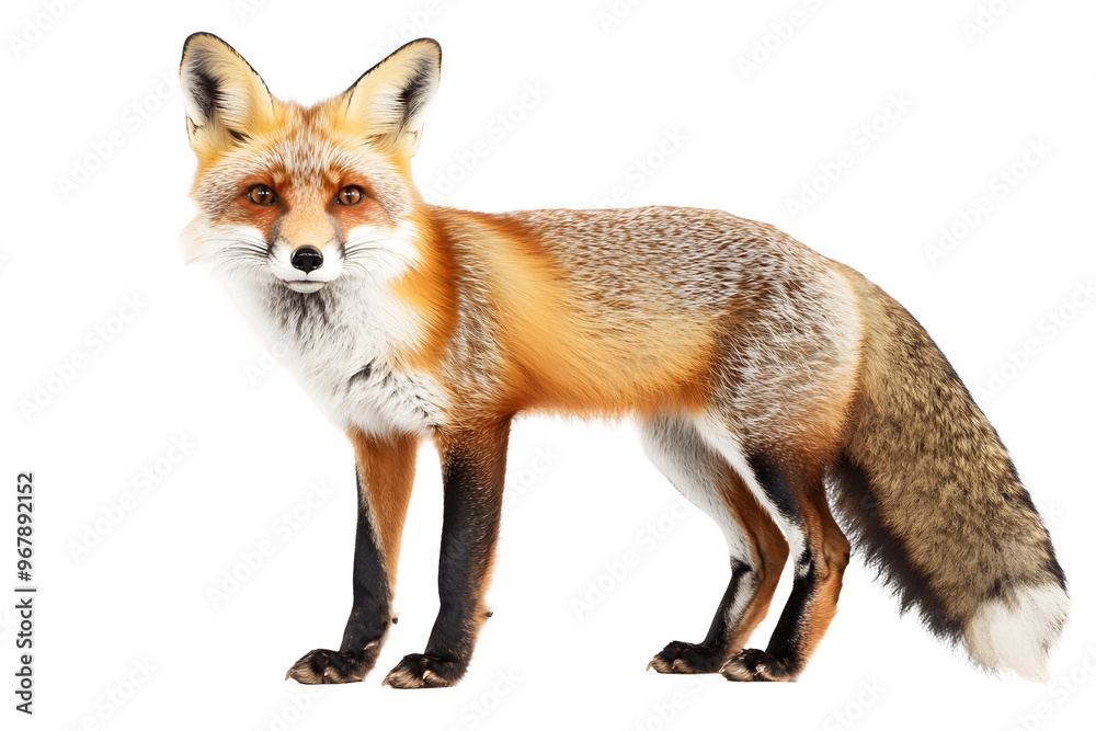 red fox vulpes 4 years old on transparent background red fox vulpes 4 years old on transparent background