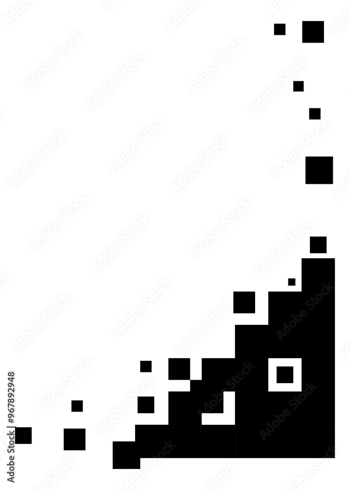 Pixel border png black sticker, transparent background Pixel border png black sticker, transparent background