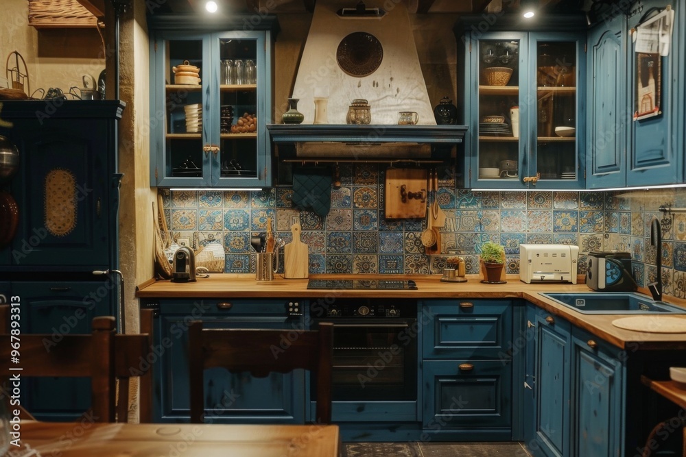 Interior of a country theme style kitchen Interior of a country theme style kitchen