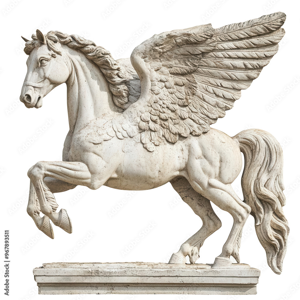 A Pegasus winged horse on transparent background A Pegasus winged horse on transparent background