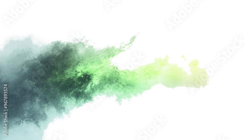 A bright aurora borealis on transparent background