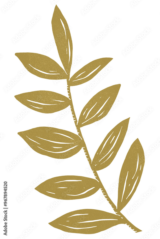 Obraz premium Aesthetic leaf png illustration sticker, transparent background