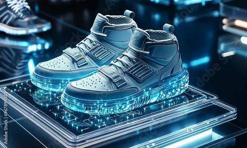 Futuristic Sneakers with glowing sole