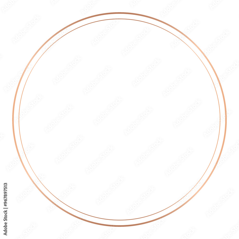 Golden frame png, circle, design element, transparent background