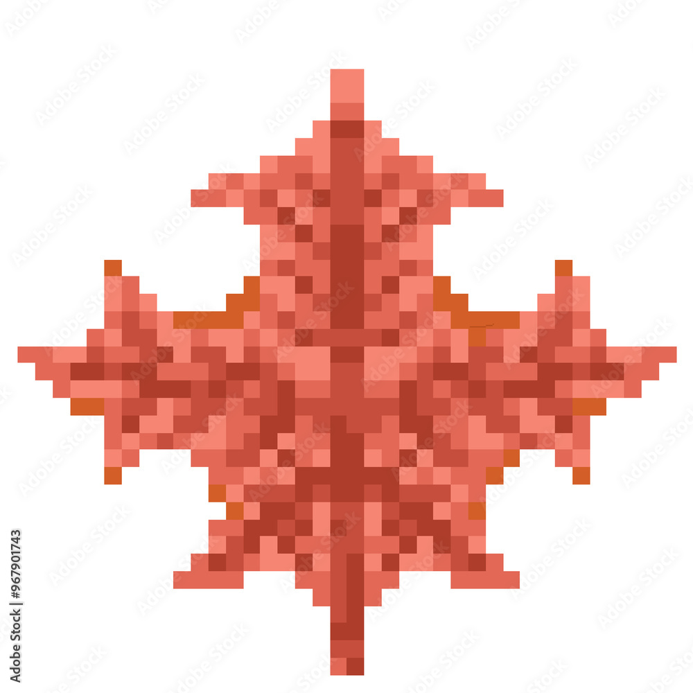 Obraz premium Maple leaf pixel