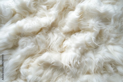 Soft fluffy white wool or cotton texture background