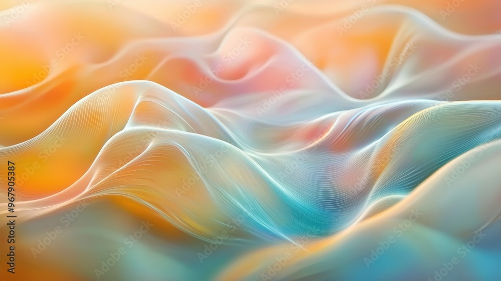 Tranquil Wave Pattern - Abstract Transparent Background with Delicate Colors and Innovative Concepts Tranquil Wave Pattern - Abstract Transparent Background with Delicate Colors and Innovative Concepts