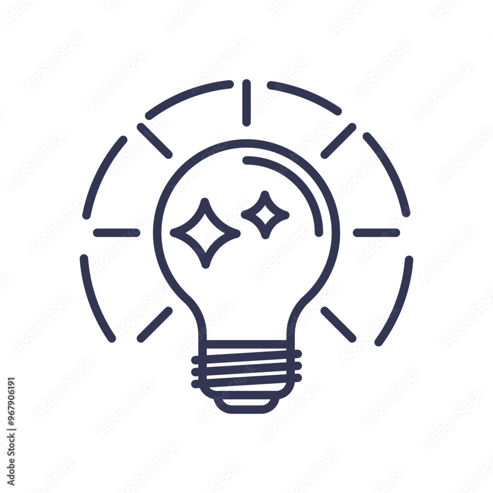 A light bulb icon symbolizing innovative and creative ideas, with radiating lines indicating inspiration and brilliance. A light bulb icon symbolizing innovative and creative ideas, with radiating lines indicating inspiration and brilliance.