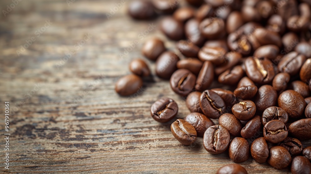 Coffee Beans on Wooden Surface