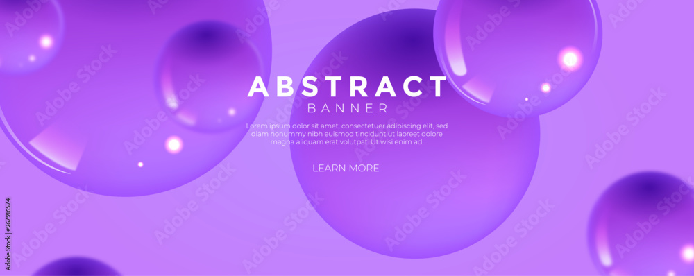Modern Purple Baby Blue Gradient Background, Purple banner
