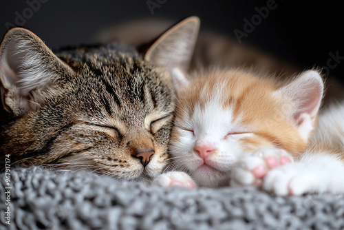 newborn kittens nursing from their mother, showcasing the bond between them