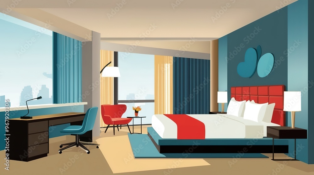 luxury hotel room with bed luxury hotel room with bed