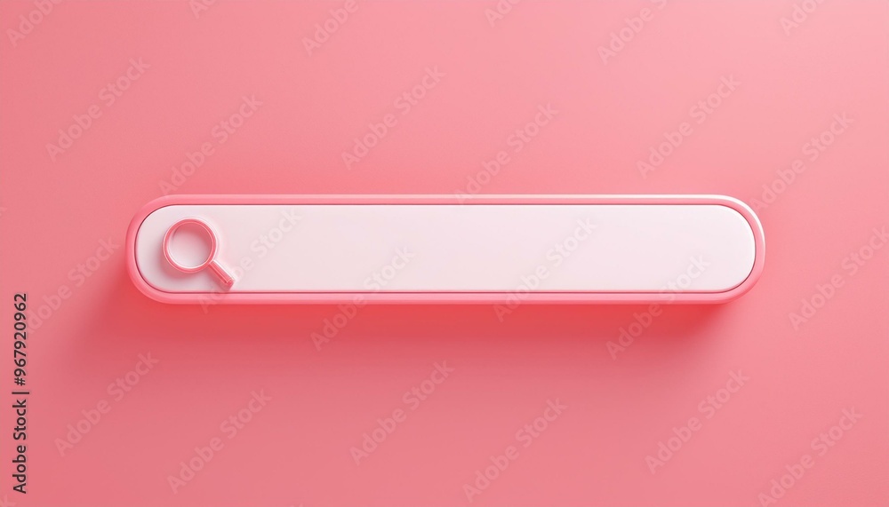 Minimalistic search bar design on a soft pink background, perfect for web or app interface concepts. Minimalistic search bar design on a soft pink background, perfect for web or app interface concepts.
