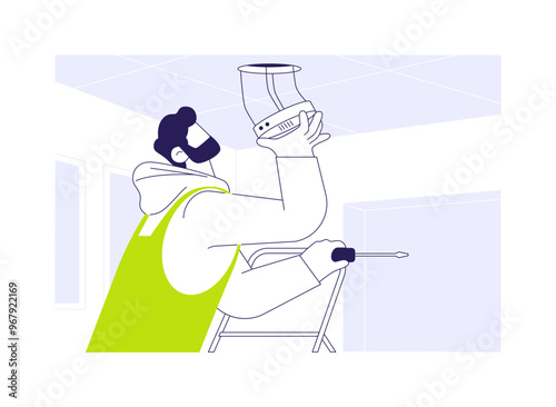 CO2 alarm abstract concept vector illustration.