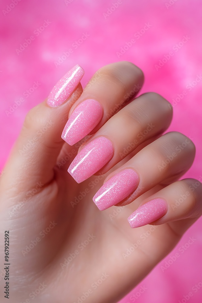 Manicure or pedicure background. Creative mockup of isolated cosmetics bottles with pink nail polish with plant, on stone, on white background with hard shadows from plants. Concept of nail care. Manicure or pedicure background. Creative mockup of isolated cosmetics bottles with pink nail polish with plant, on stone, on white background with hard shadows from plants. Concept of nail care.