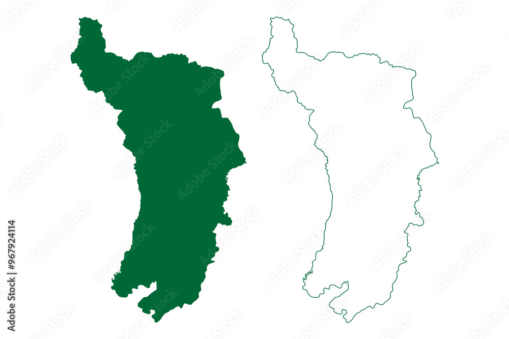 Darjeeling district (West Bengal State, Republic of India) map vector illustration, scribble sketch Darjeeling map Darjeeling district (West Bengal State, Republic of India) map vector illustration, scribble sketch Darjeeling map