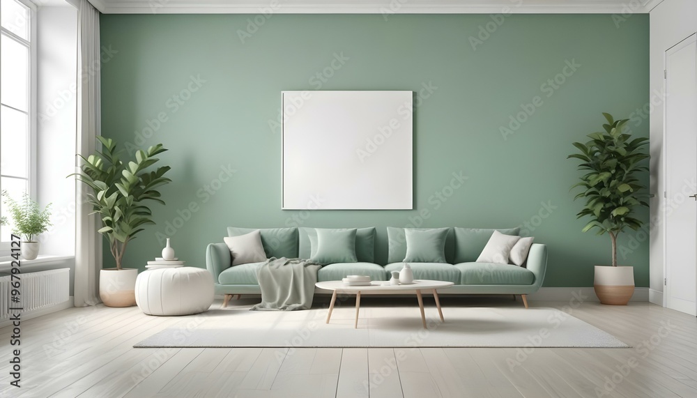 Photo interior modern design room 3d illustration; Photo interior modern design room 3d illustration;