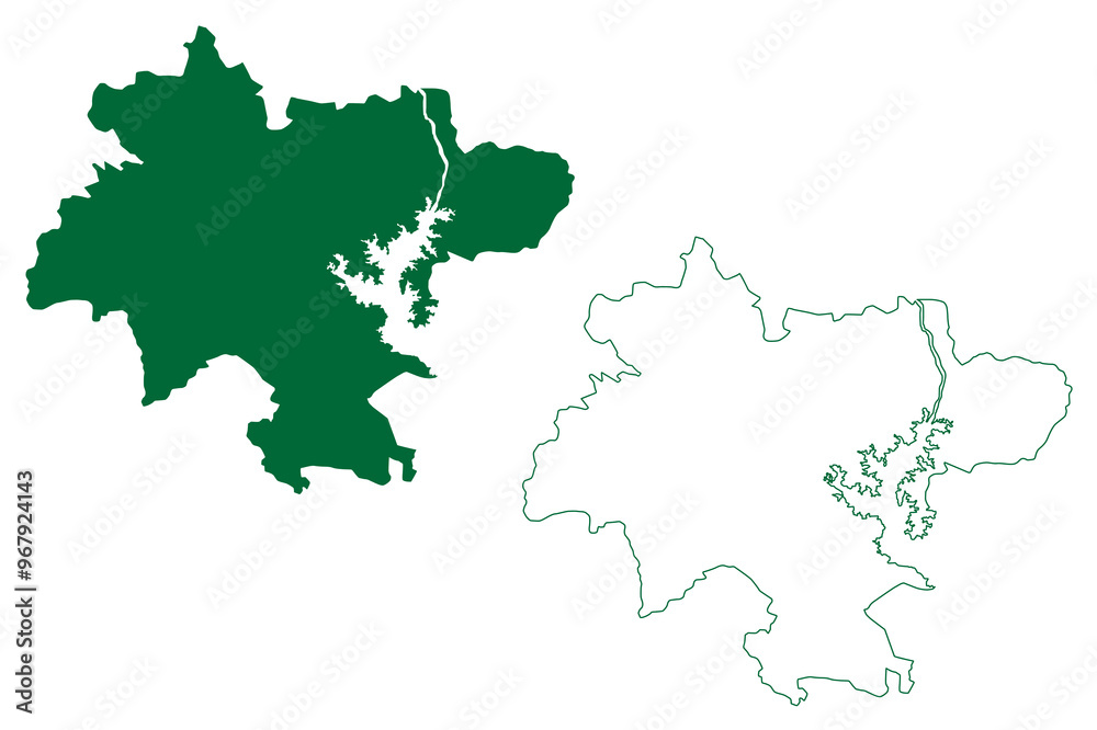 Debagarh district (Odisha State, Republic of India) map vector illustration, scribble sketch Deogarh map Debagarh district (Odisha State, Republic of India) map vector illustration, scribble sketch Deogarh map