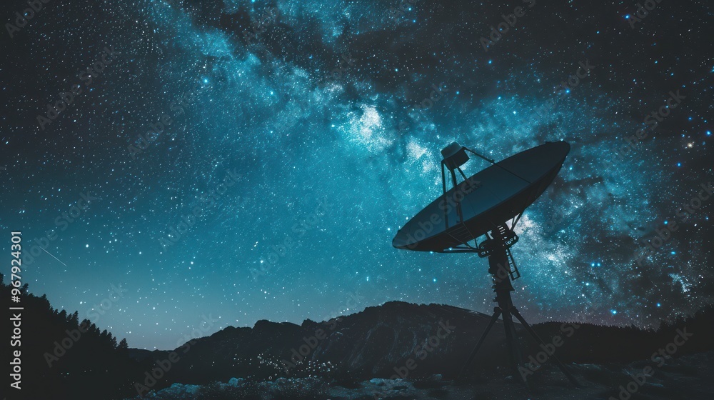 Satellite Dish Under the Milky Way Satellite Dish Under the Milky Way