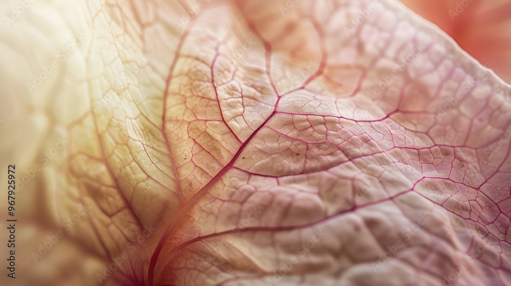 Fototapeta premium Closeup of a Delicate Leaf Vein Structure