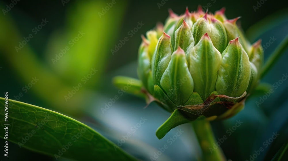 Close-up of a Green Flower Bud Close-up of a Green Flower Bud