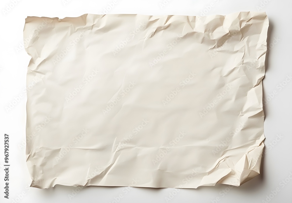 Crumpled beige paper background for design use. Crumpled beige paper background for design use.