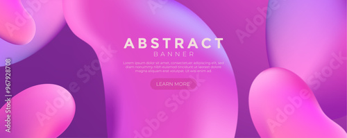 Pink gradient abstract fluid shapes cover Modern template for background posters ad banners brochures flyers covers websites, Blue circle gradient Business Banner Background, Pink bubble gradient