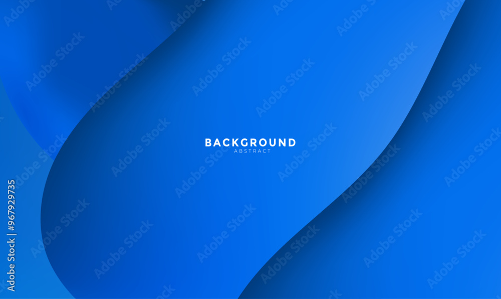 Blue banner template with fluid background