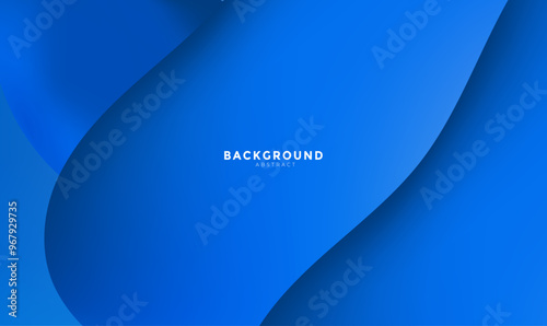 Blue banner template with fluid background