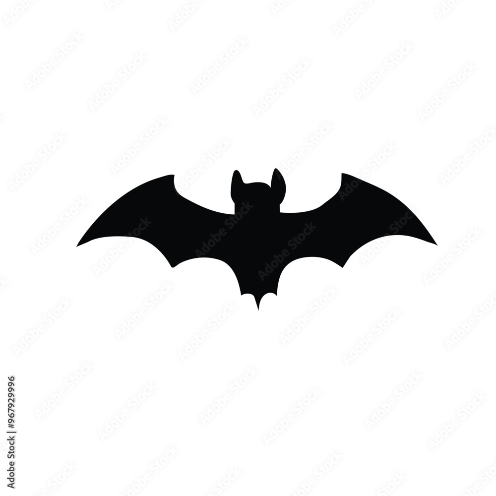 Black halloween bat isolated on white background, Bat vector design Black halloween bat isolated on white background, Bat vector design